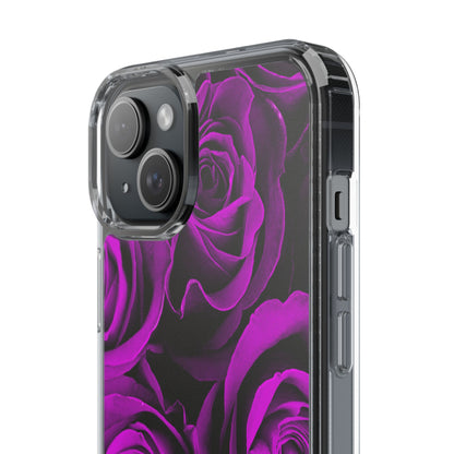 Clear Phone Case – Amethyst Roses