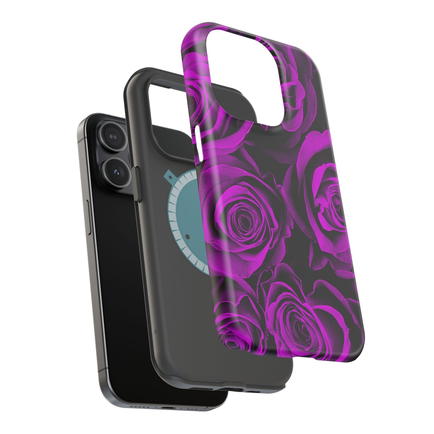 Wireless-Charging Compatible Case – Amethyst Roses