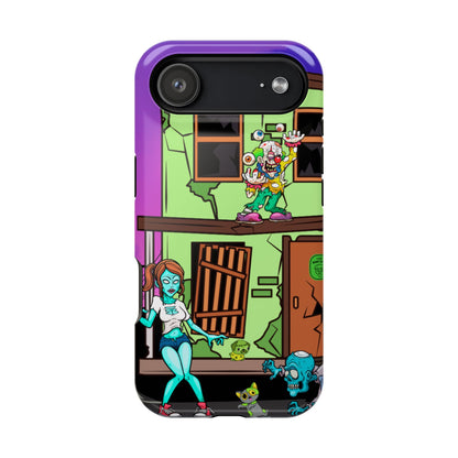 Zombie Arcade Phone Case — Colorful Cartoon Horror Impact-Resistant iPhone Cover