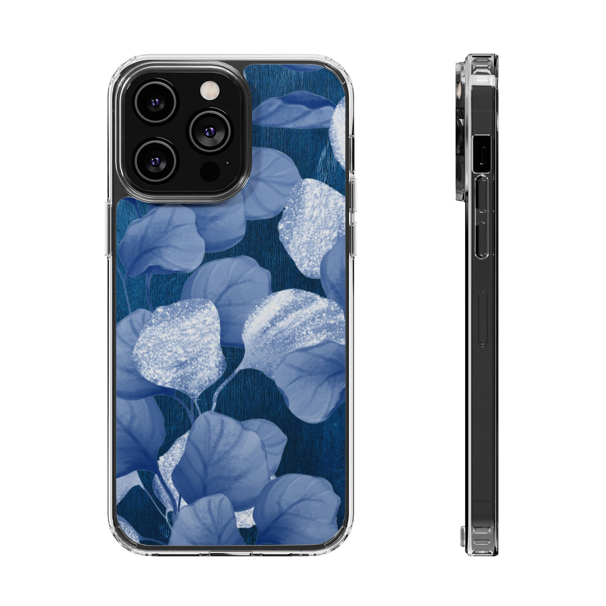 Clear Phone Case – October Blues – Compatible with iPhone 13–17 & Samsung Galaxy S25–S26 Series