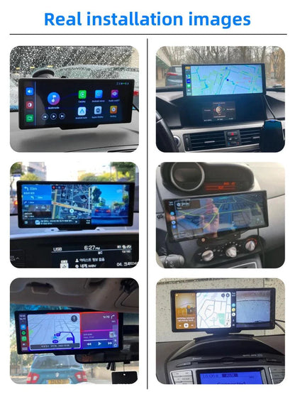 4K Dash Cam Mirror - 10.26" Display with Wireless Carplay/Android Auto GPS