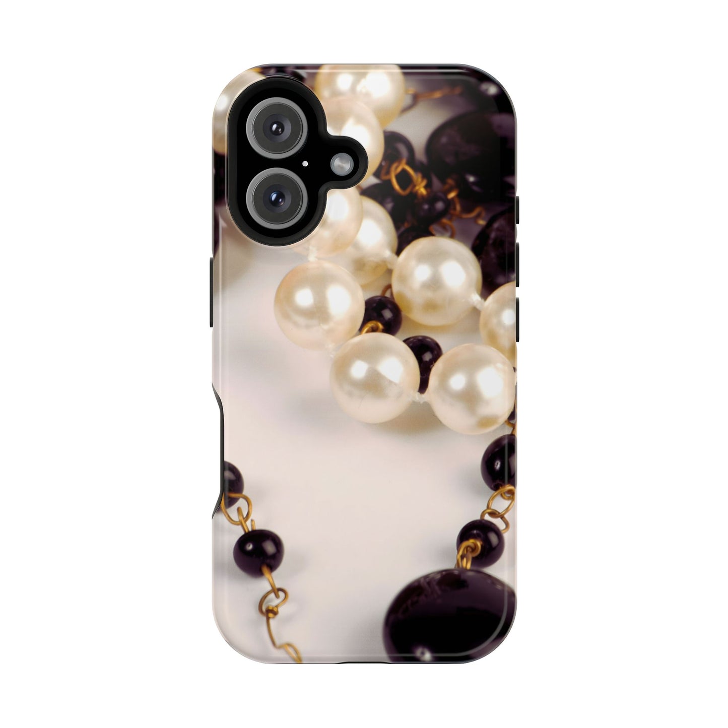 Impact-Resistant Phone Case – Noir Pearl