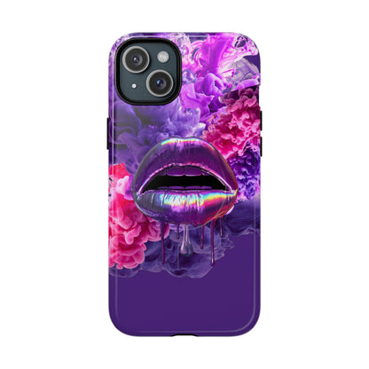 Protective Magnetic Phone Case – Purple Haze Lips