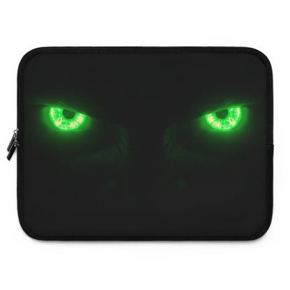 Laptop Sleeve – Neon Green Monster Eyes
