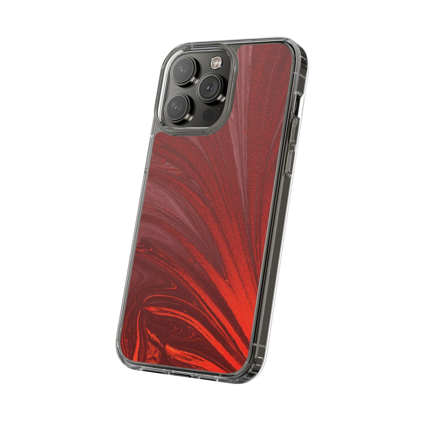 Clear Phone Case – Crimson Current