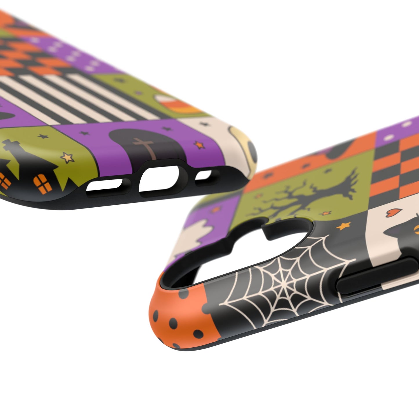 Impact-Resistant Phone Case – Spooky Patchwork