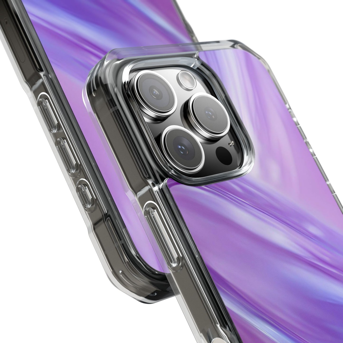 Clear Magnetic Phone Case – Lavender Wave
