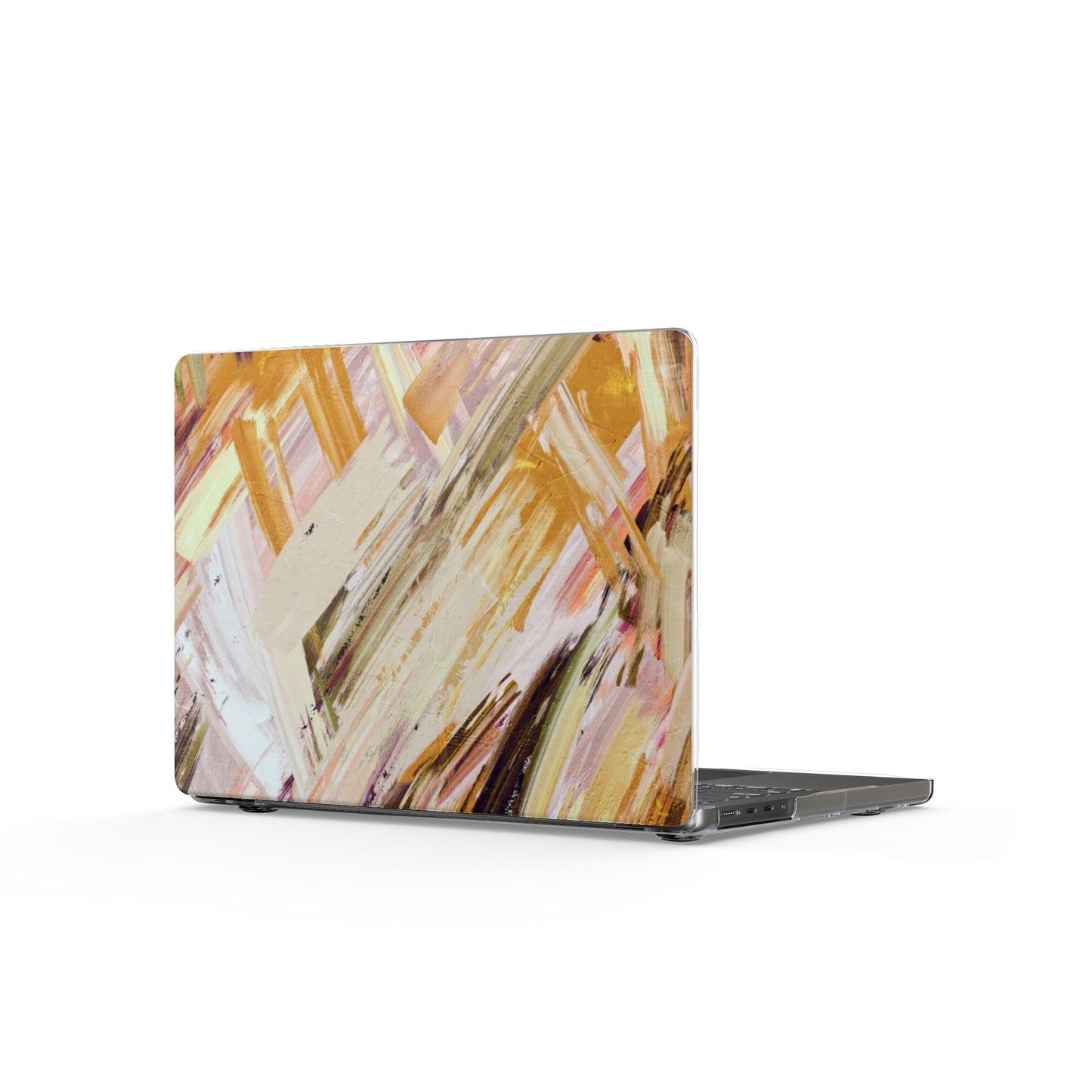 Clear Laptop Case – Brush & Bronze