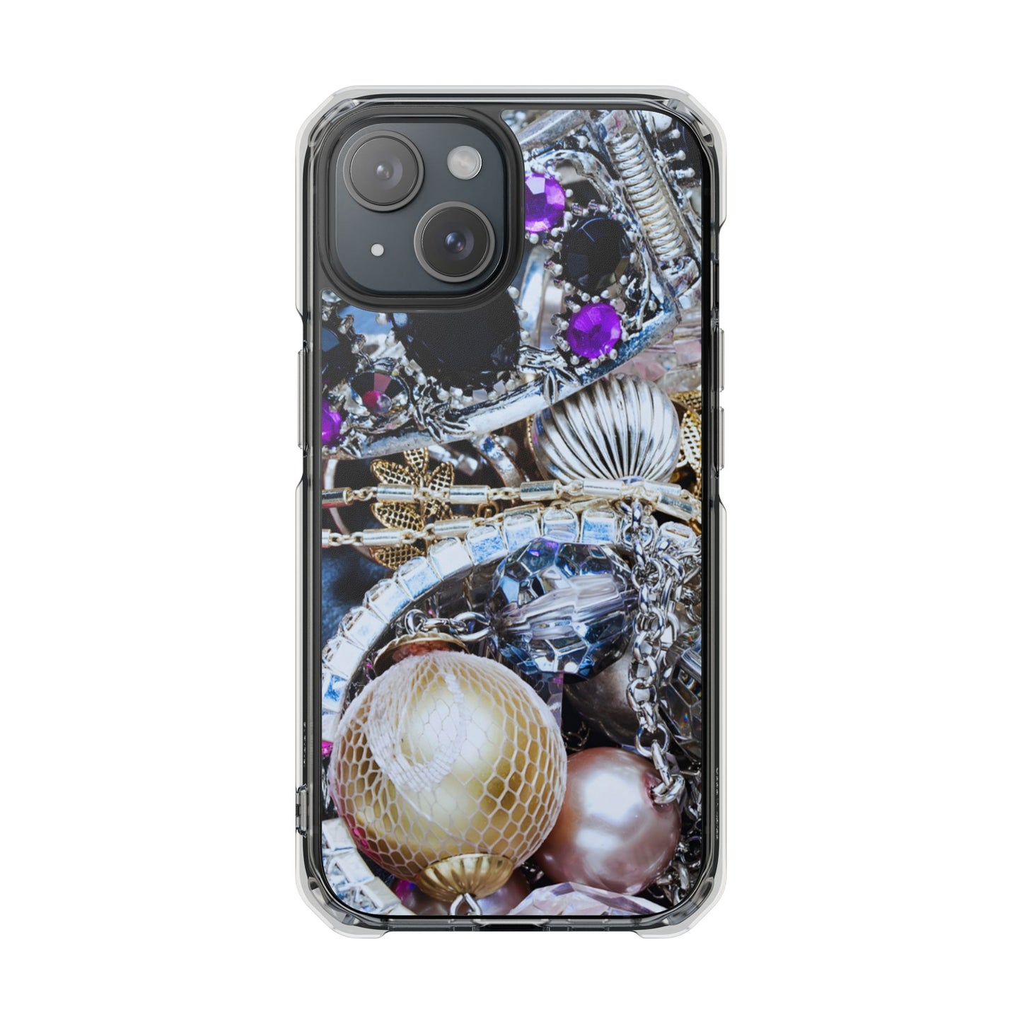 Clear Magnetic Phone Case – Chrome Jewel