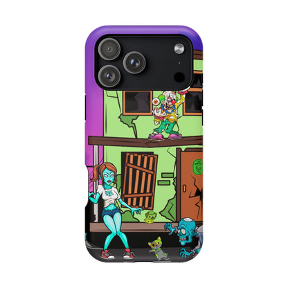 Zombie Arcade Phone Case — Colorful Cartoon Horror Impact-Resistant iPhone Cover