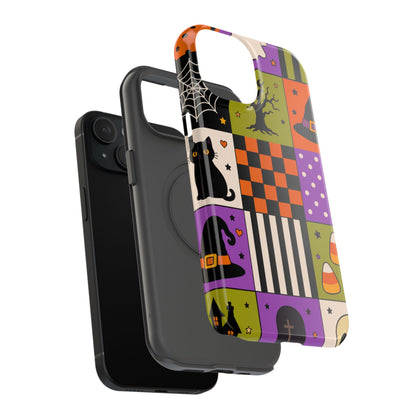 Impact-Resistant Phone Case – Spooky Patchwork