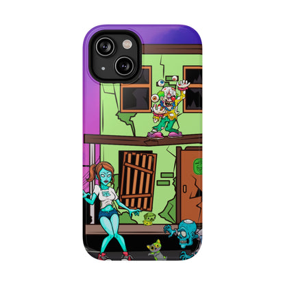 Zombie Arcade Phone Case — Colorful Cartoon Horror Impact-Resistant iPhone Cover