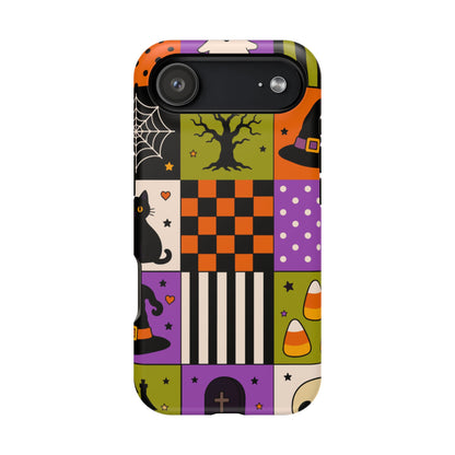 Impact-Resistant Phone Case – Spooky Patchwork