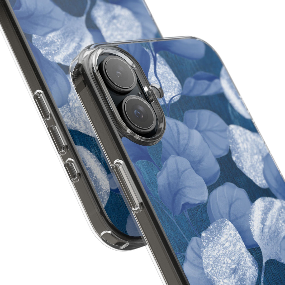 Clear Phone Case – October Blues – Compatible with iPhone 13–17 & Samsung Galaxy S25–S26 Series