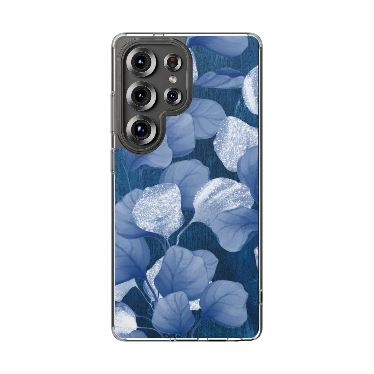 Clear Phone Case – October Blues – Compatible with iPhone 13–17 & Samsung Galaxy S25–S26 Series