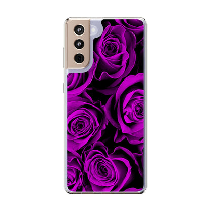 Clear Phone Case – Amethyst Roses