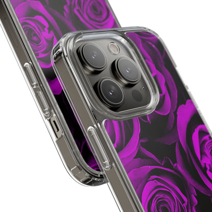 Clear Phone Case – Amethyst Roses