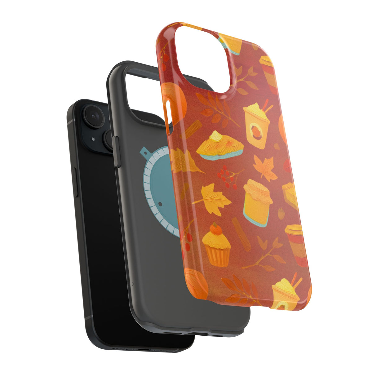 Autumn Treats Magnetic Phone Case — Fall Coffee & Pastry Protective Cover