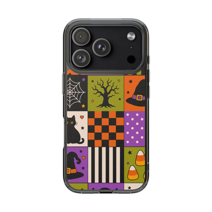 Clear Phone Case – Spooky Patchwork