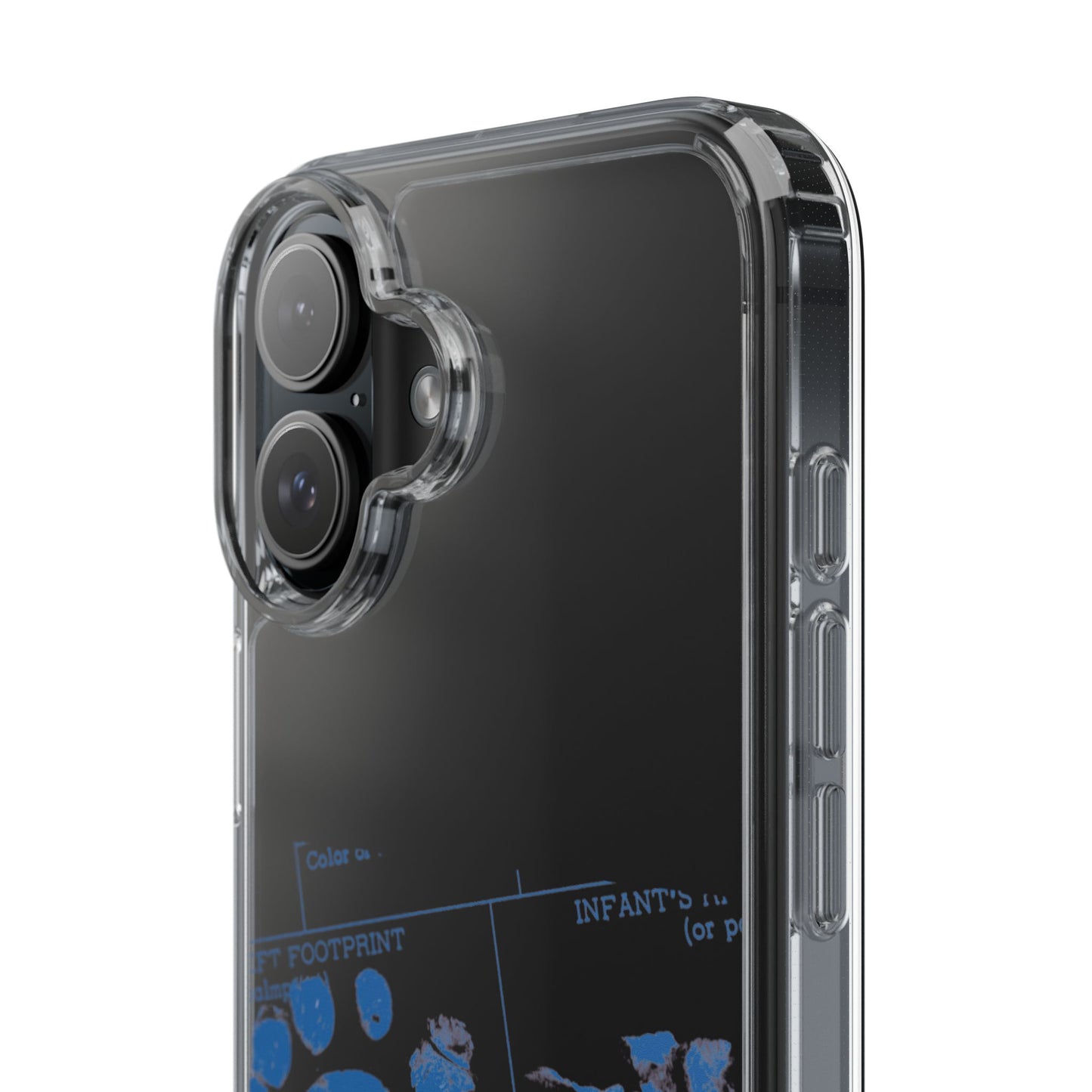 Clear Phone Case – Mom’s Little Blue Footprints