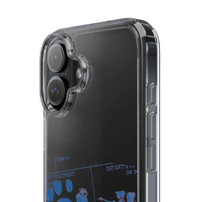 Clear Phone Case – Mom’s Little Blue Footprints