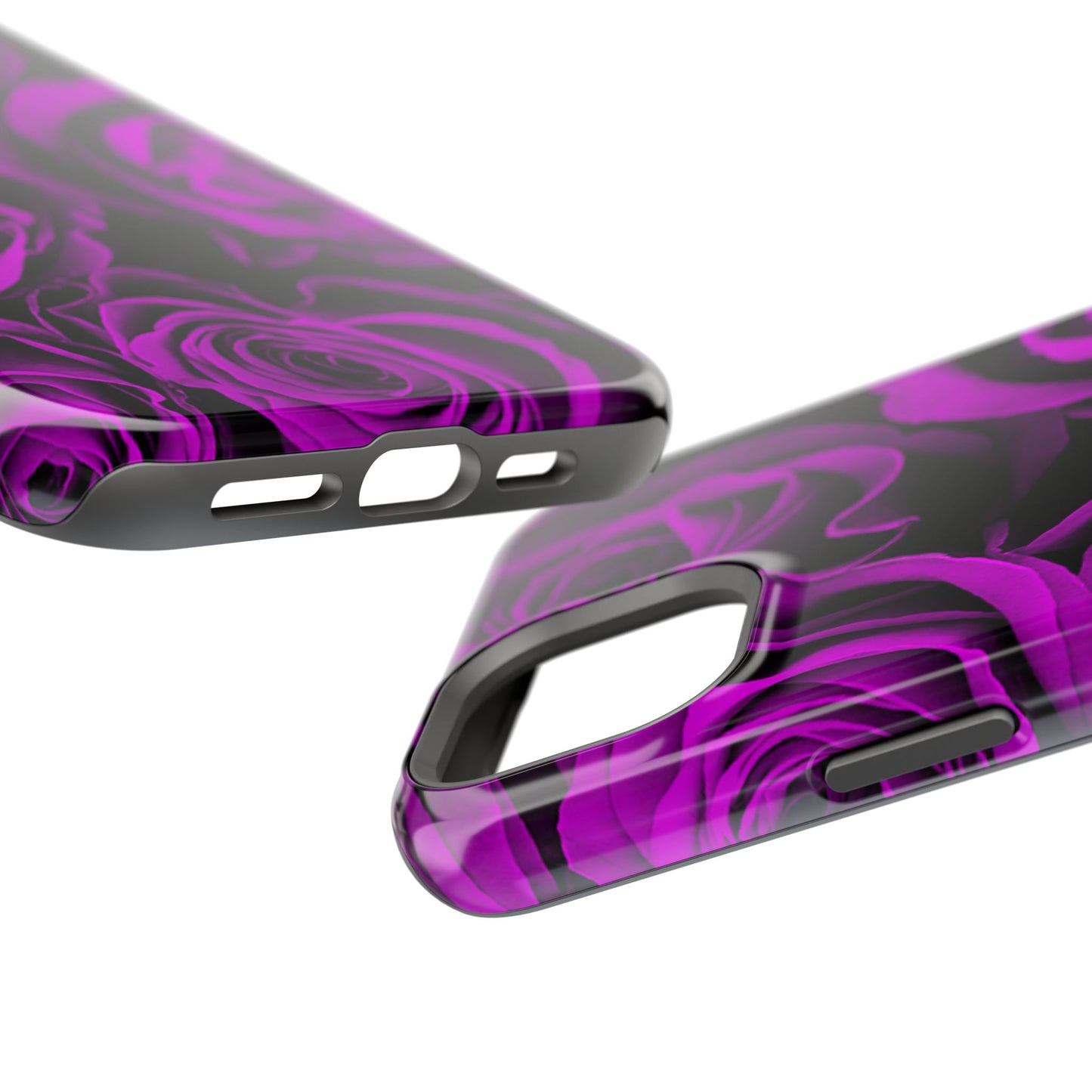 Impact-Resistant Phone Case – Amethyst Roses