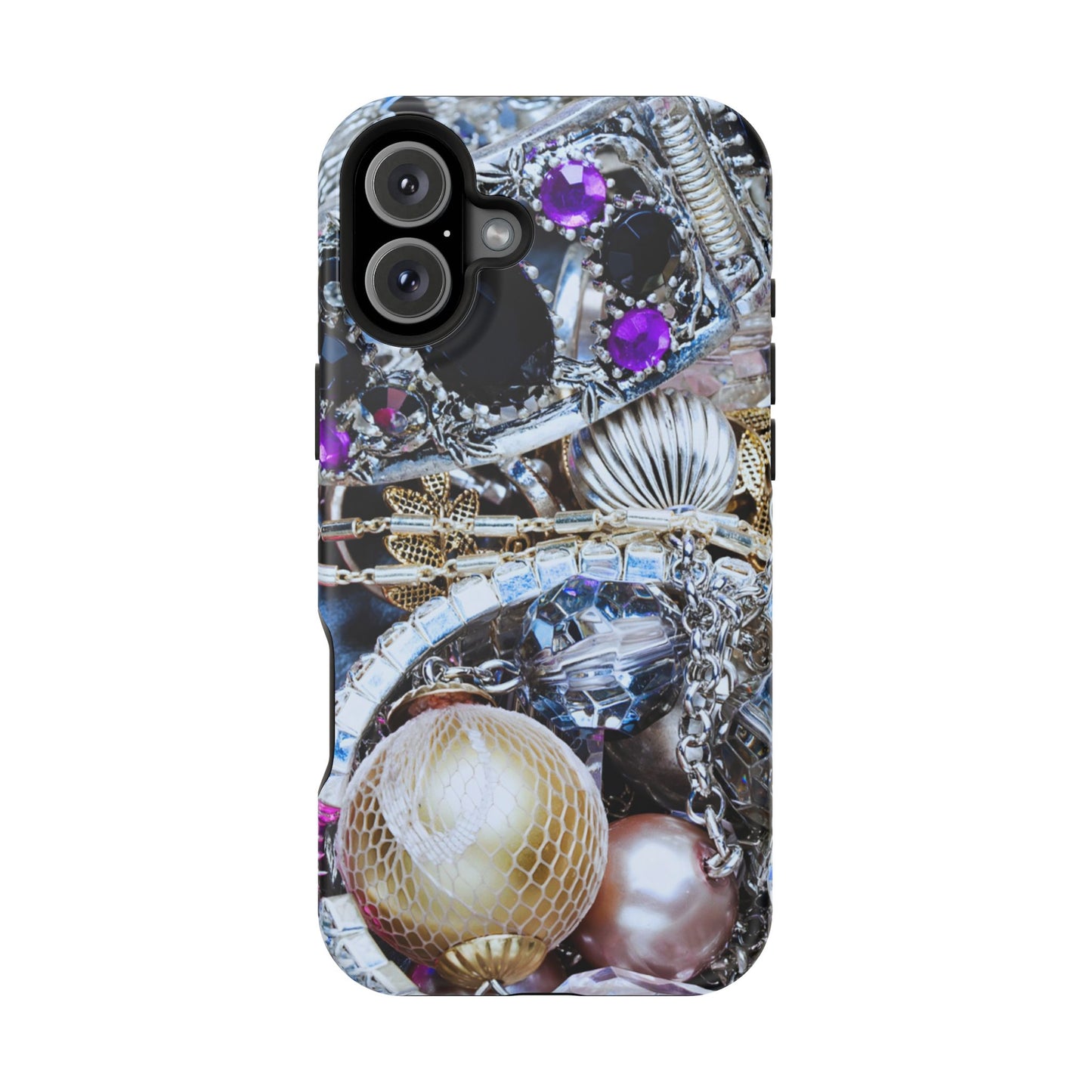 Impact-Resistant Phone Case – Chrome Jewel