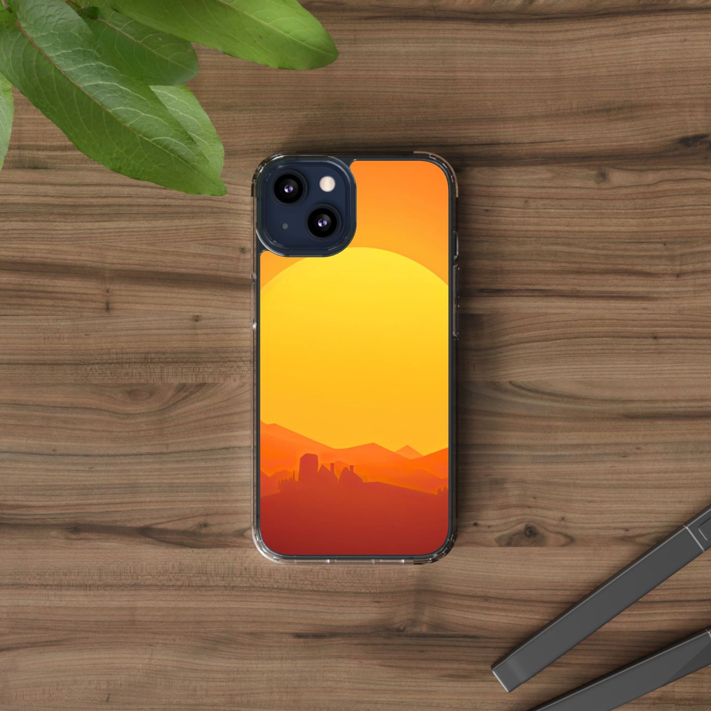 Clear Phone Case – Desert Sunrise