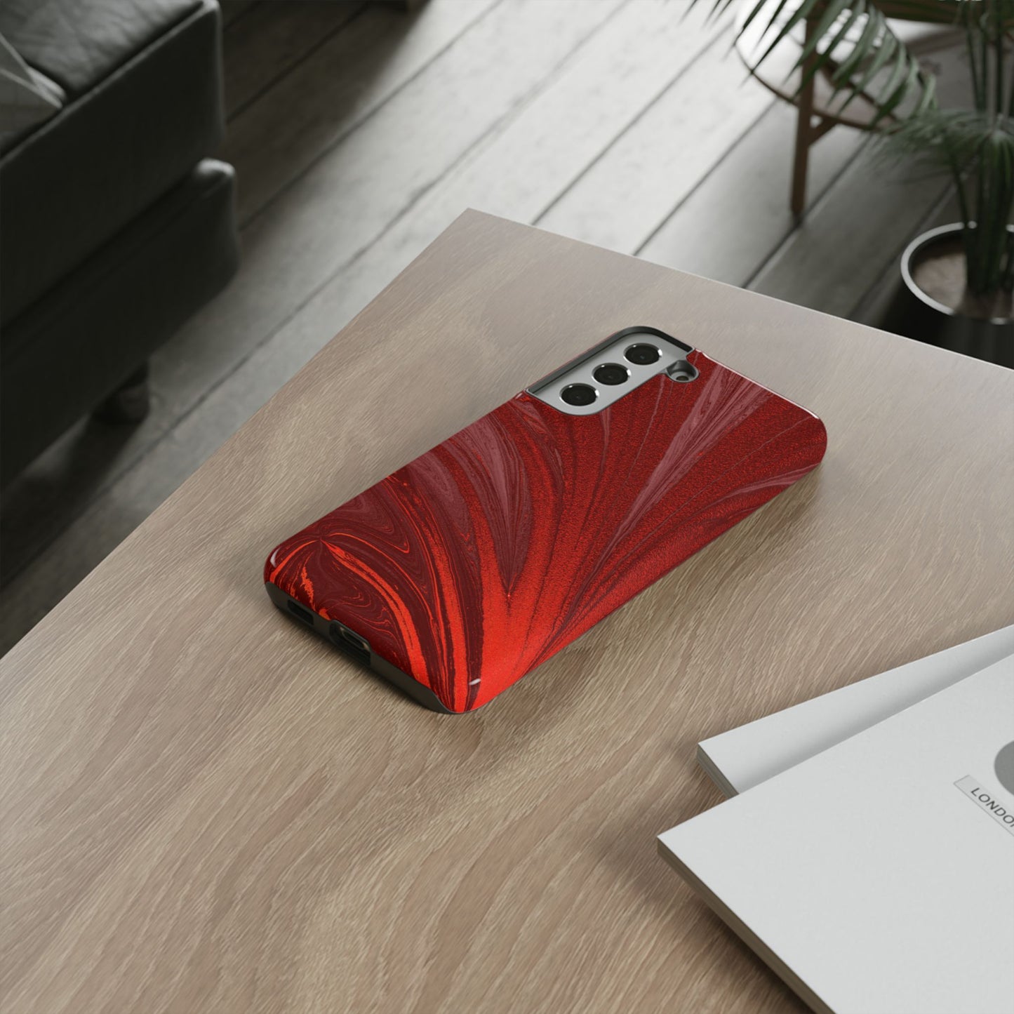 Protective Phone Case – Crimson Current
