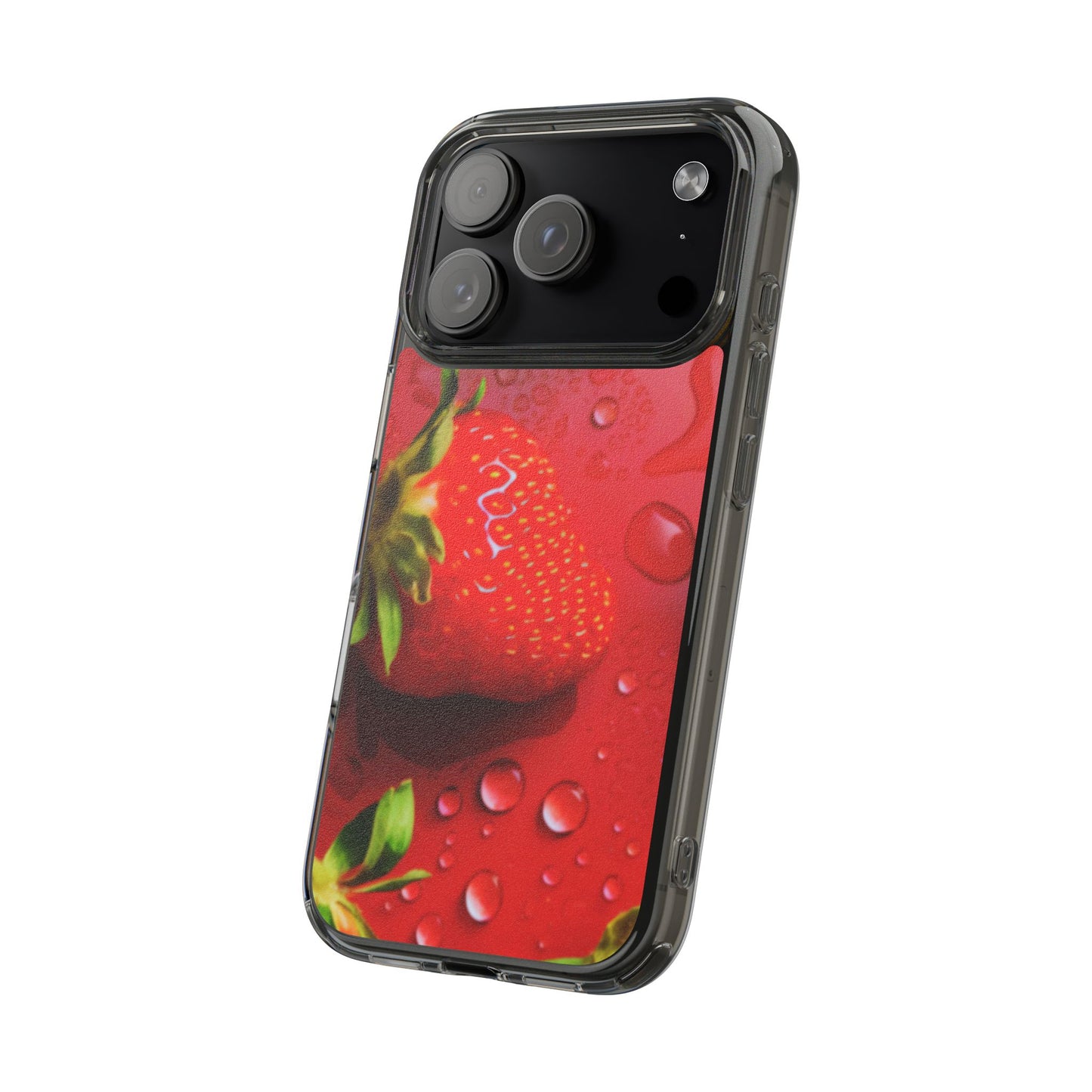 Clear Phone Case – Strawberry Drip