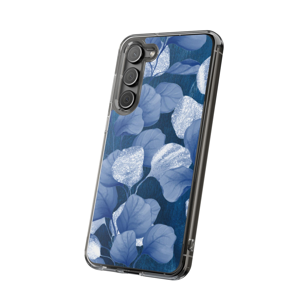 Clear Phone Case – October Blues – Compatible with iPhone 13–17 & Samsung Galaxy S25–S26 Series