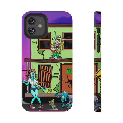 Zombie Arcade Phone Case — Colorful Cartoon Horror Impact-Resistant iPhone Cover