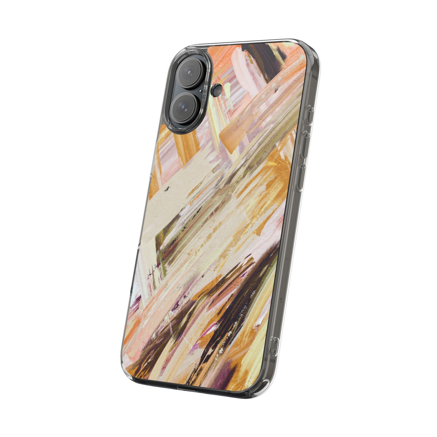 Clear Phone Case – Brush & Bronze