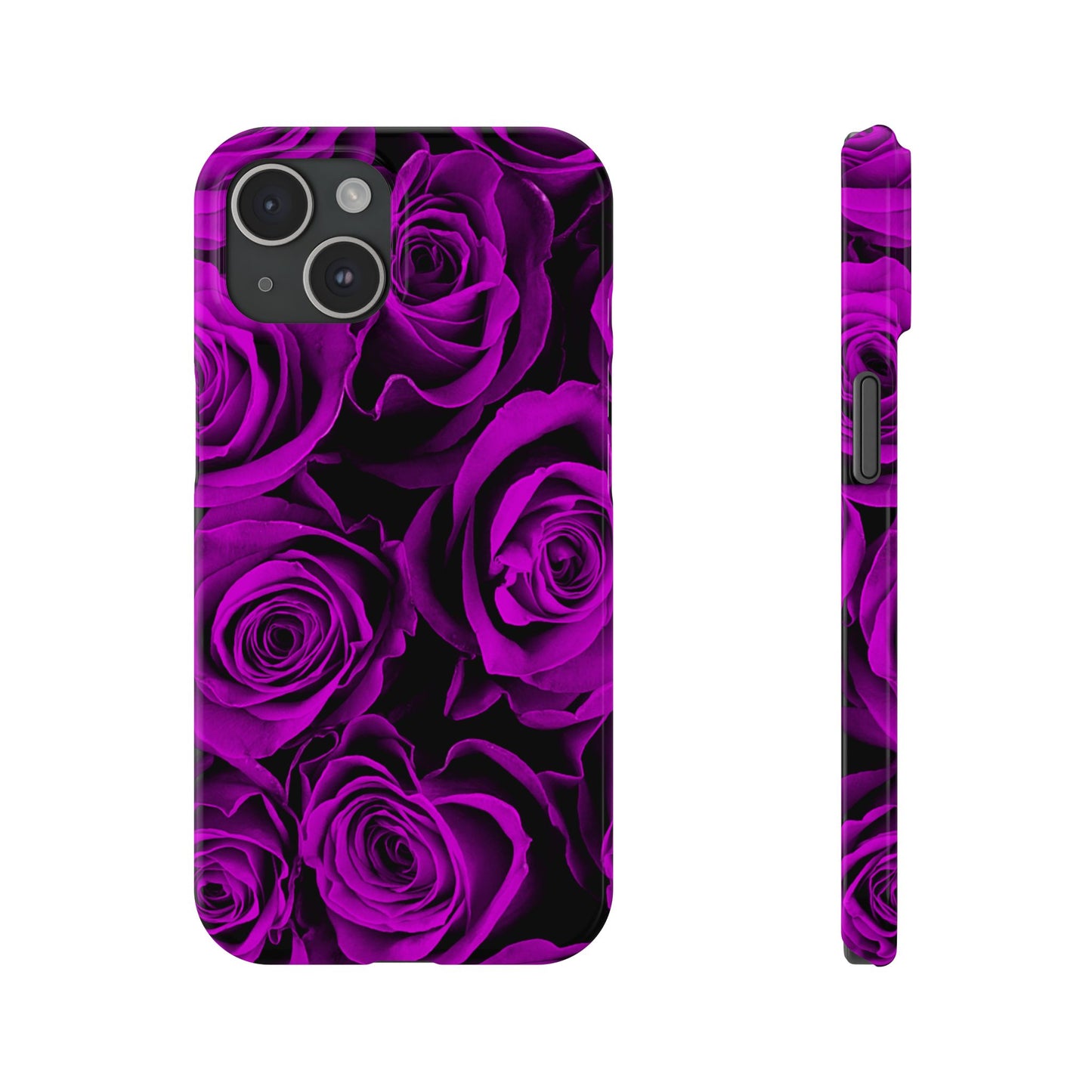 Slim Phone Case – Amethyst Roses