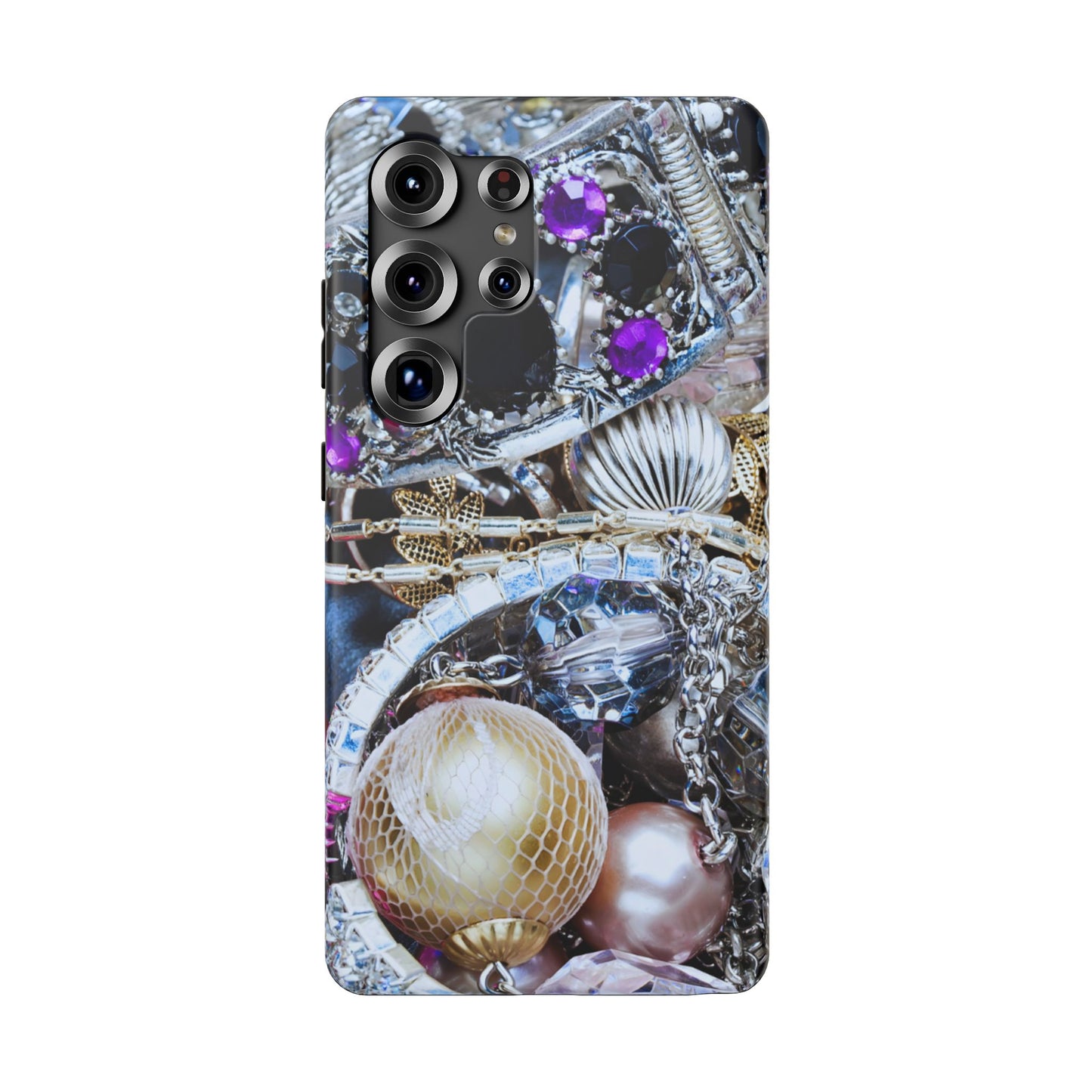 Impact-Resistant Phone Case – Chrome Jewel