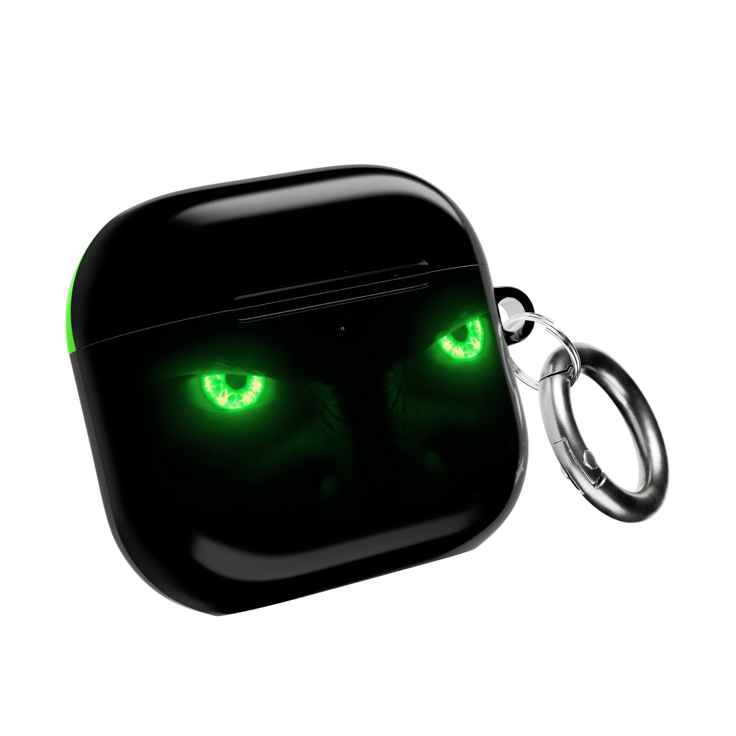 Wireless Earbud Case Cover – Neon Green Monster Eyes