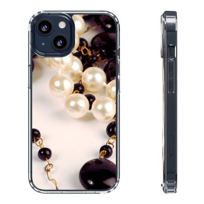 Clear Phone Case – Noir Pearl