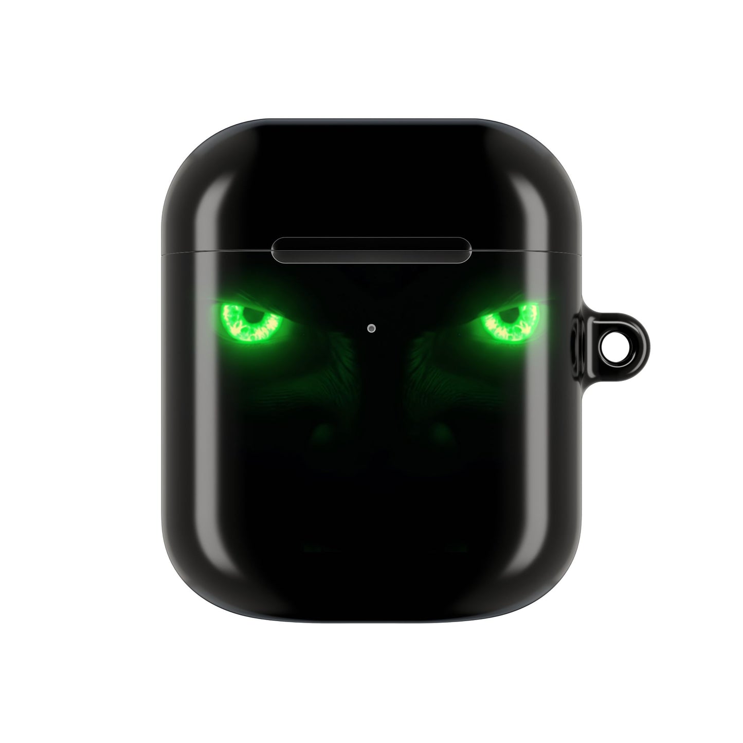 Wireless Earbud Case Cover – Neon Green Monster Eyes