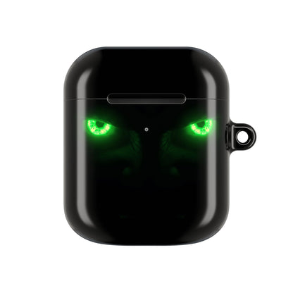 Wireless Earbud Case Cover – Neon Green Monster Eyes