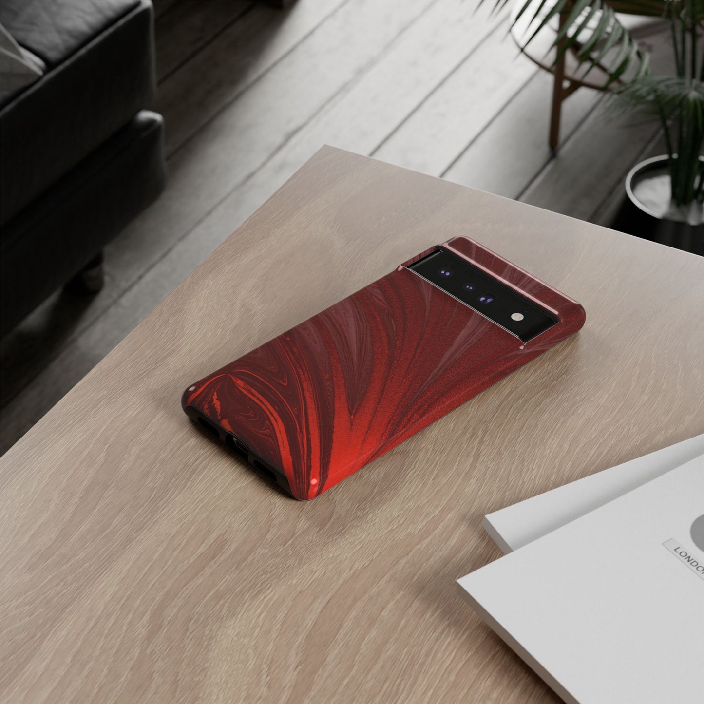Protective Phone Case – Crimson Current