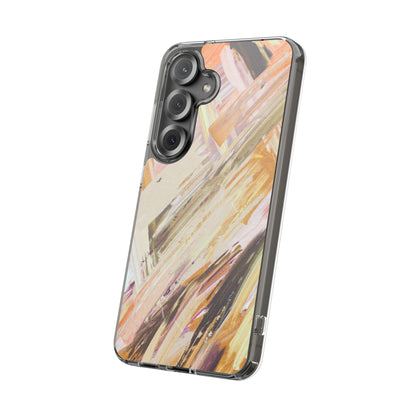 Clear Phone Case – Brush & Bronze