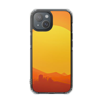 Clear Magnetic Phone Case — Desert Sunrise