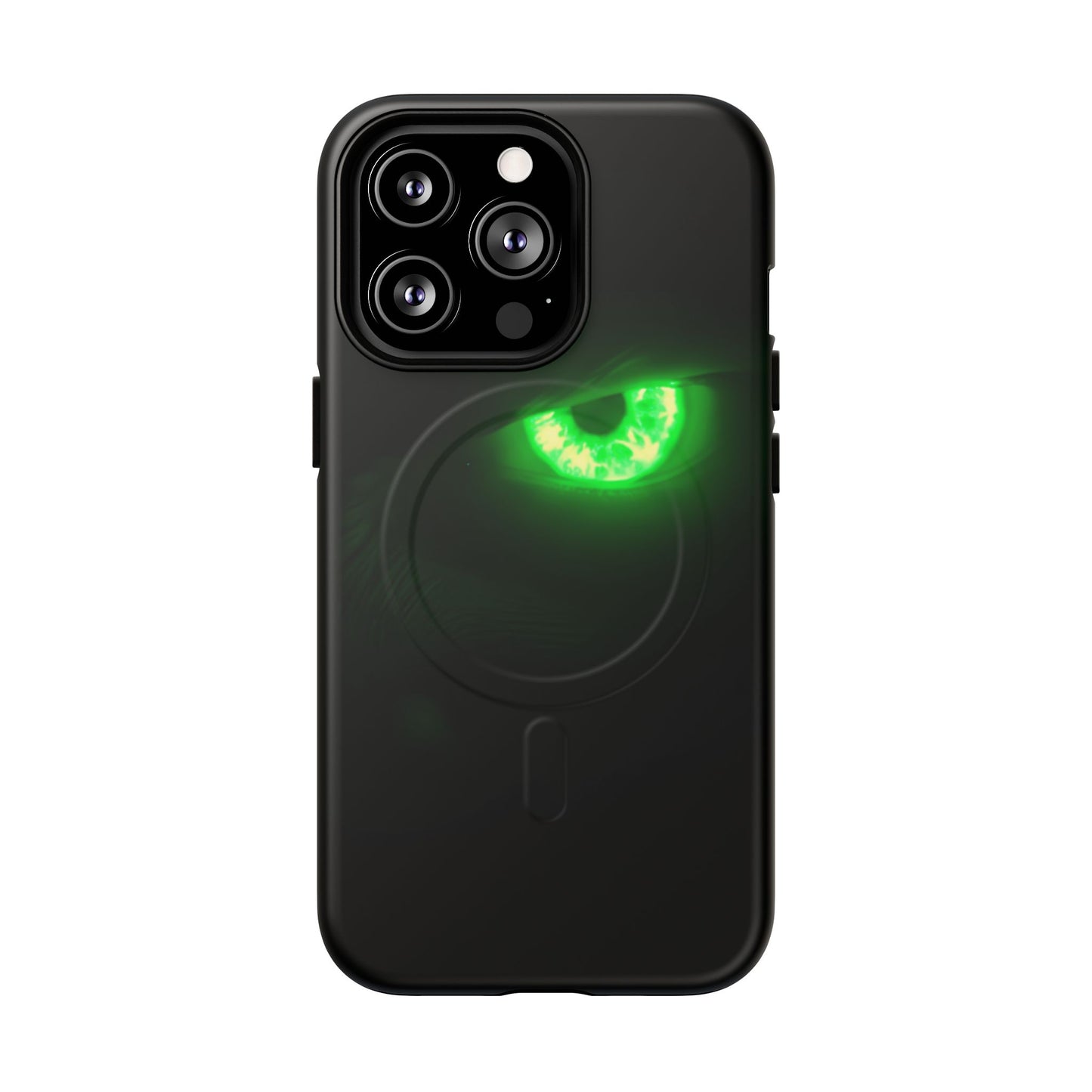 Protective Magnetic Phone Case – Neon Green Monster Eyes