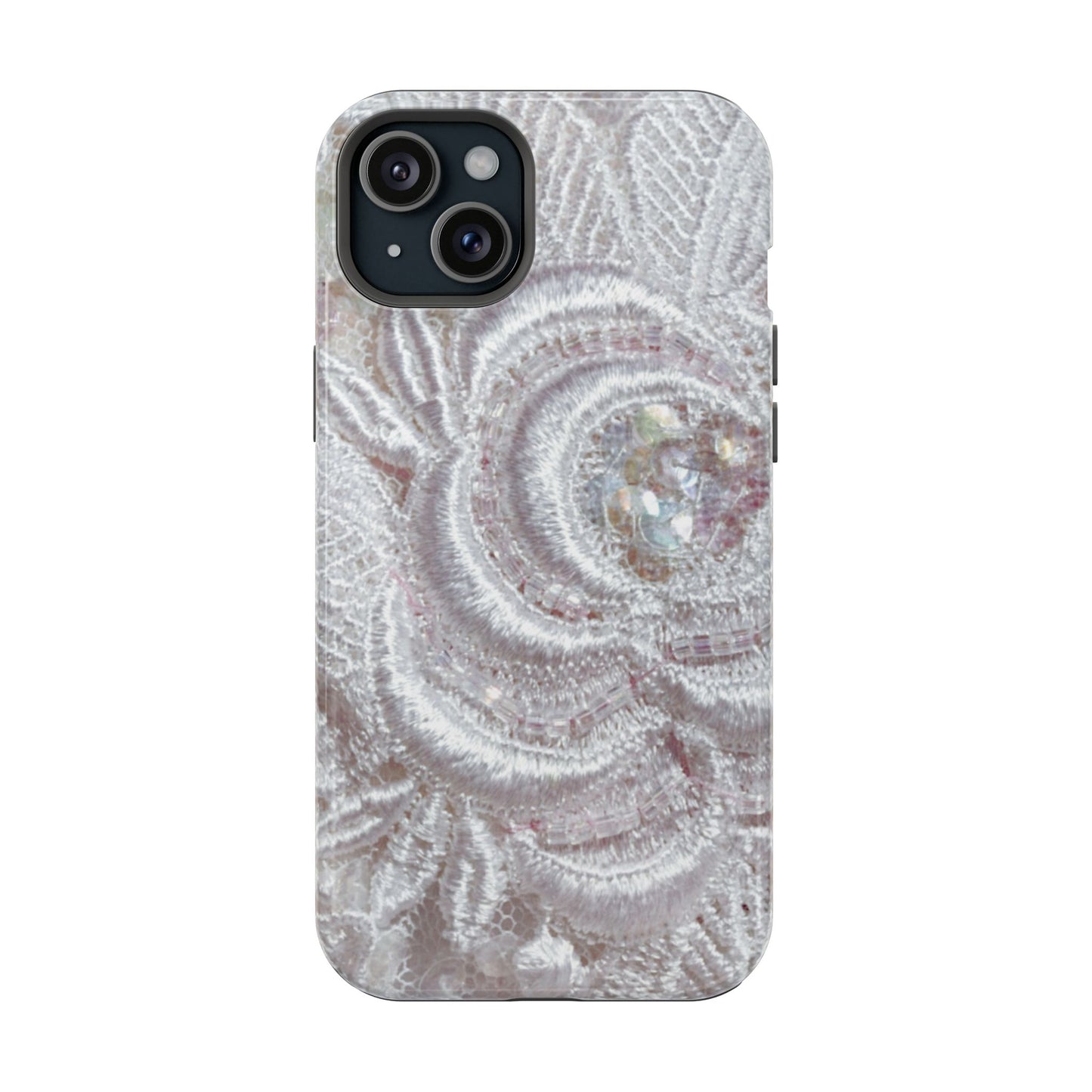 Wireless-Charging Compatible Case – Lace Veil