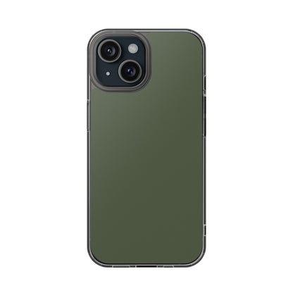 Clear Magnetic Phone Case – Cabin Green – Compatible with iPhone 13–16 Series