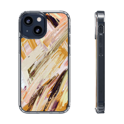 Clear Phone Case – Brush & Bronze
