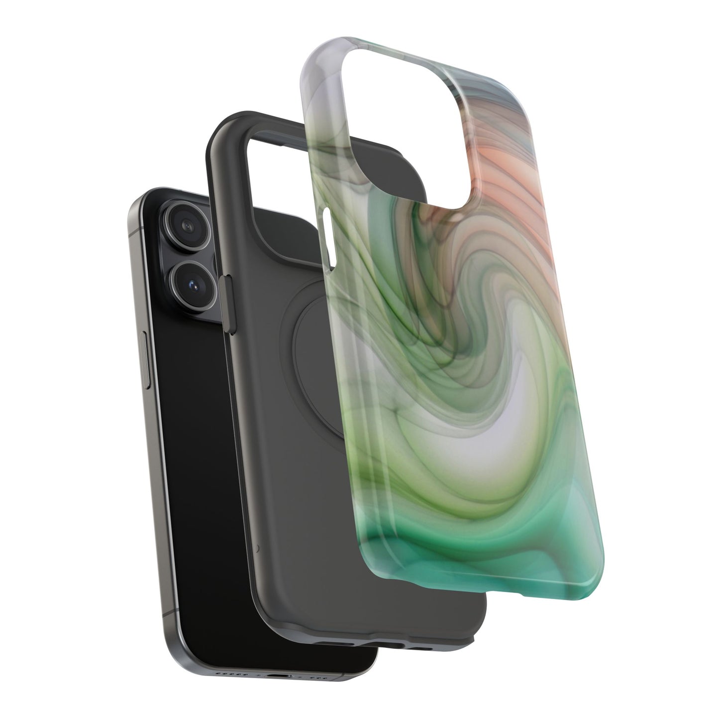 Impact-Resistant Phone Case – Marble Flow