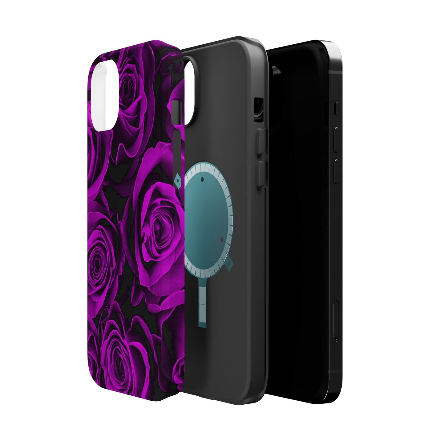Wireless-Charging Compatible Case – Amethyst Roses