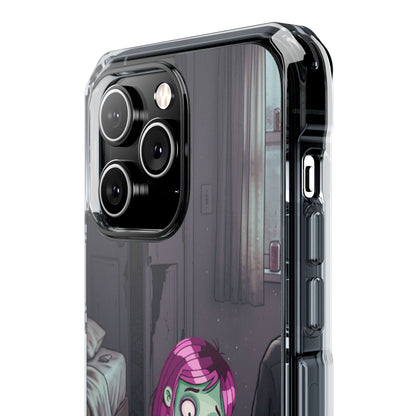 Zombie Girl Clear Magnetic Phone Case — Cute Spooky Cartoon iPhone Cover