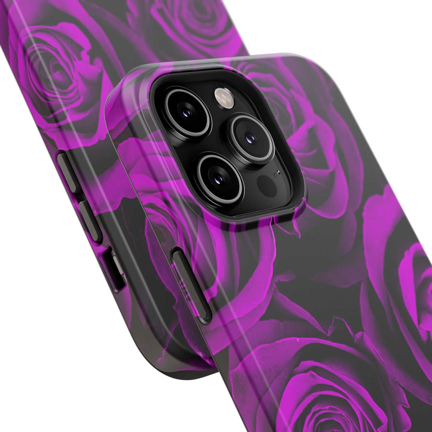 Impact-Resistant Phone Case – Amethyst Roses